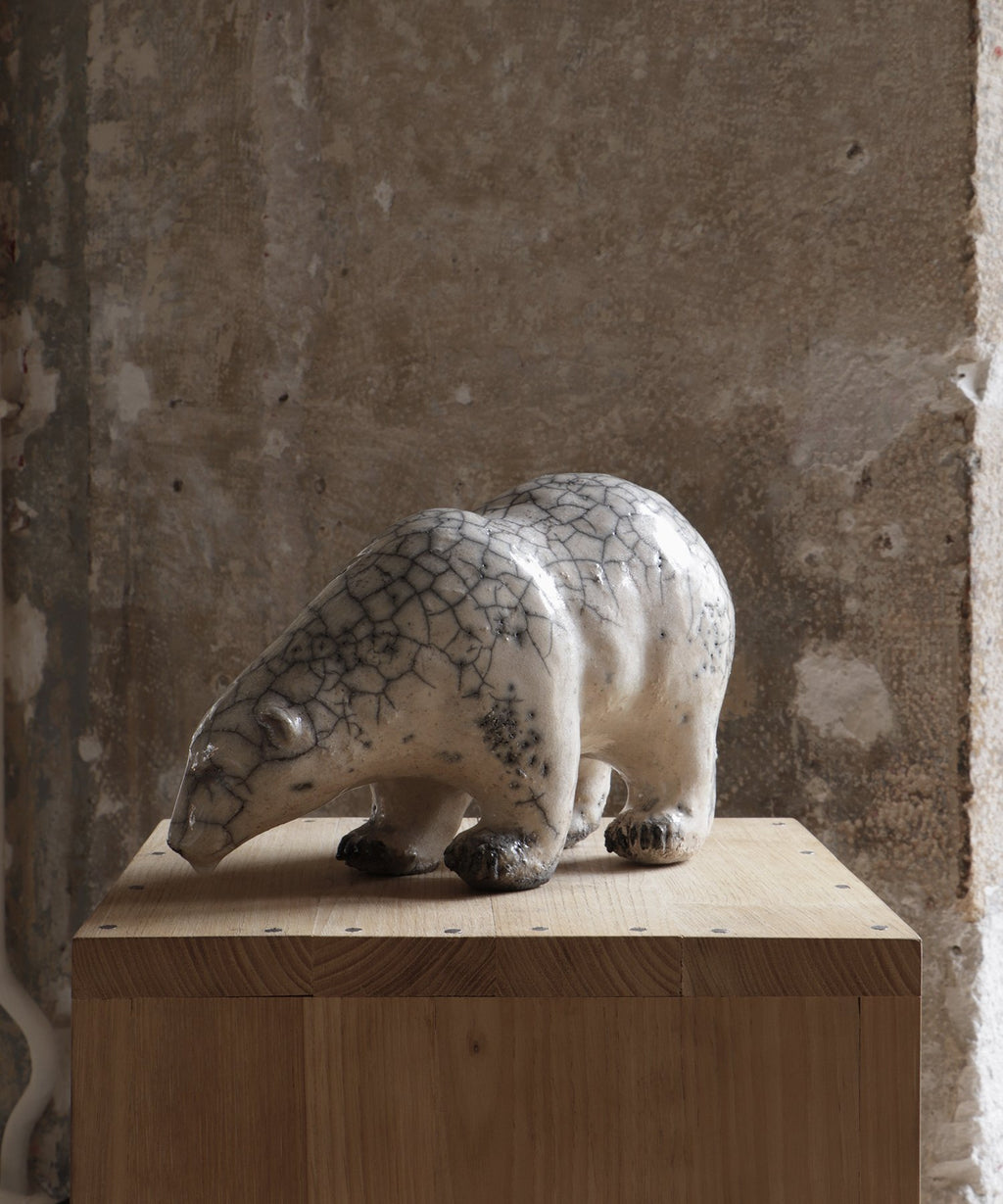 ZEBRES Sculpture « Ours Blanc » (265) - Joanna Hair