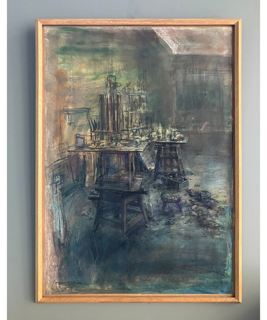 Zèbres "Atelier", pastel, 93 x 66 cm - Jacques Ousson (61)