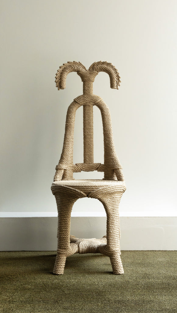 ZEBRES Chaises de cuisine et de salle à manger Chaise « Moiste », Coton de chanvre, 110 x 40 x 45 cm, 2024 - Christian Astuguevieille