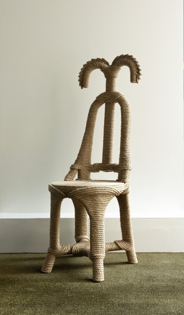 ZEBRES Chaises de cuisine et de salle à manger Chaise « Moiste », Coton de chanvre, 110 x 40 x 45 cm, 2024 - Christian Astuguevieille