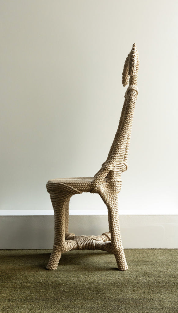 ZEBRES Chaises de cuisine et de salle à manger Chaise « Moiste », Coton de chanvre, 110 x 40 x 45 cm, 2024 - Christian Astuguevieille