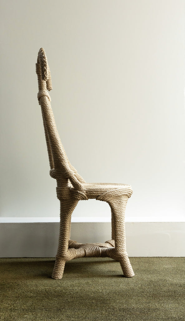 ZEBRES Chaises de cuisine et de salle à manger Chaise « Moiste », Coton de chanvre, 110 x 40 x 45 cm, 2024 - Christian Astuguevieille