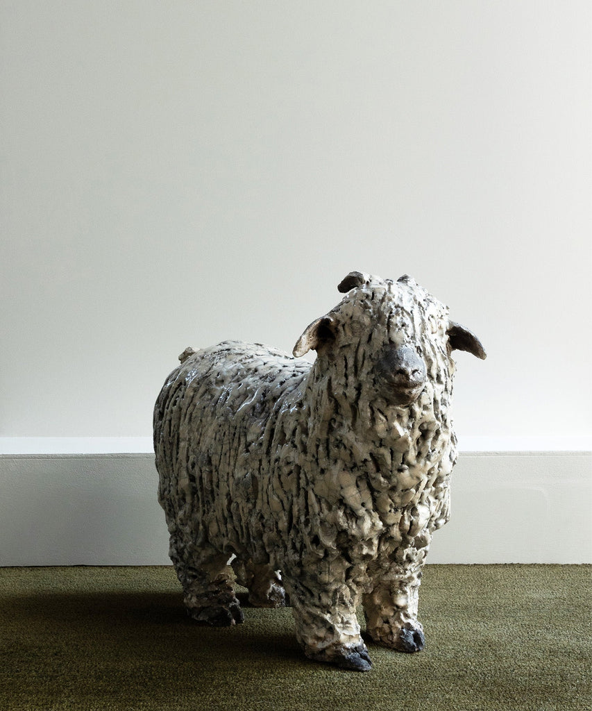 ZEBRES Sculpture Chèvre, Céramique, Cuisson Raku, 56 x 73 x 32 cm, 2024 - Joanna Hair
