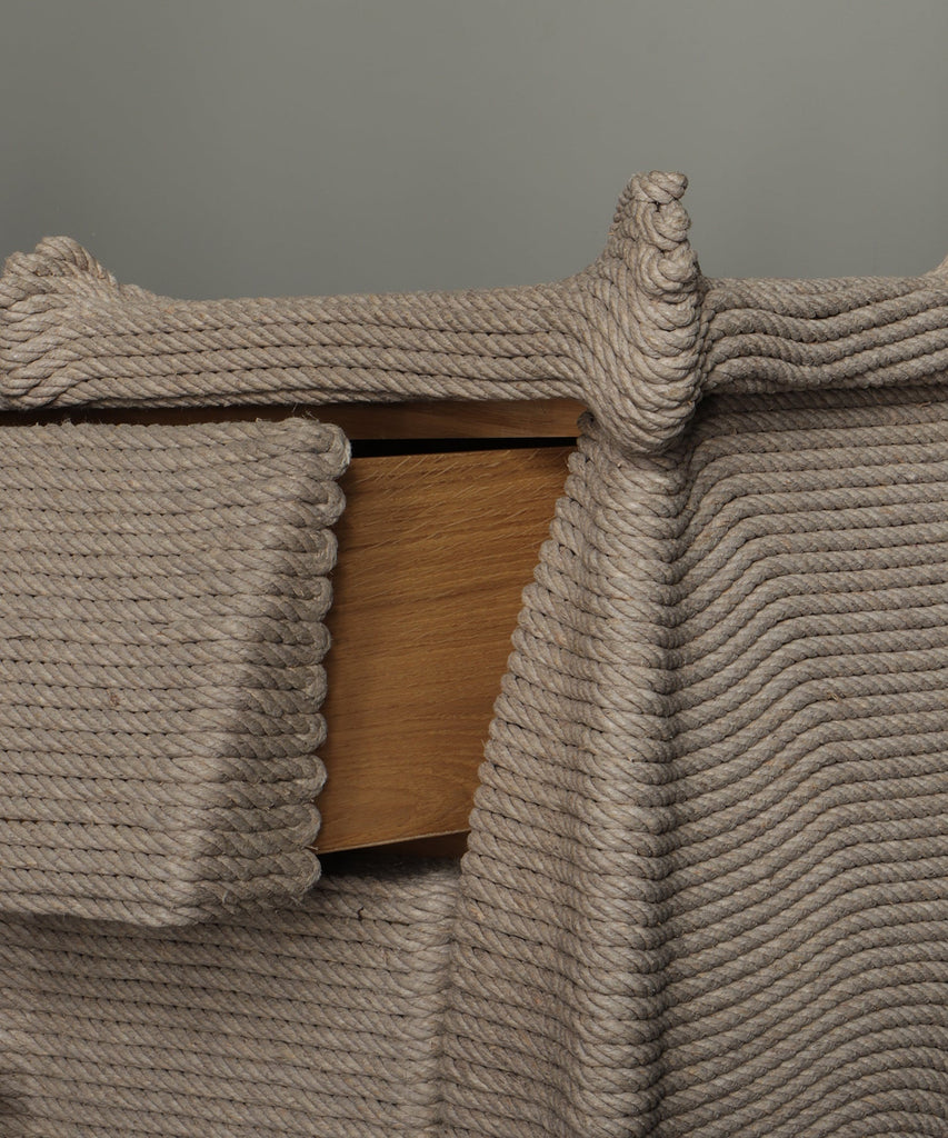 ZEBRES Commode Commode « MIRAKI », corde de chanvre - Christian Astuguevieille