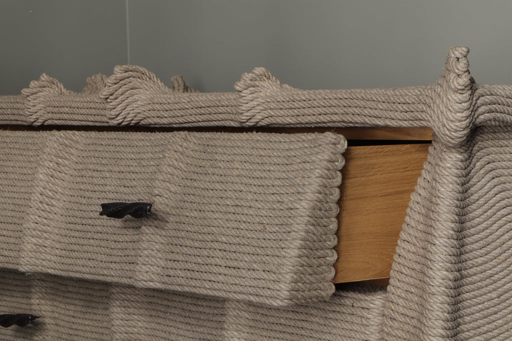 ZEBRES Commode Commode « MIRAKI », corde de chanvre - Christian Astuguevieille