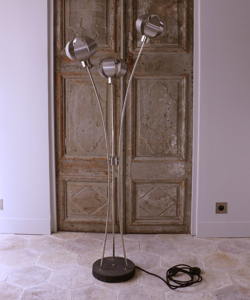 Zèbres Lampe en métal chromé ornée de pétales