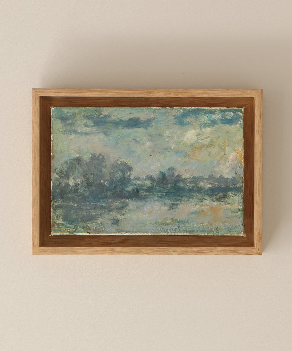 Zèbres « Loire bleue », huile sur carton, 16 x 24 cm - Jacques Ousson (24)