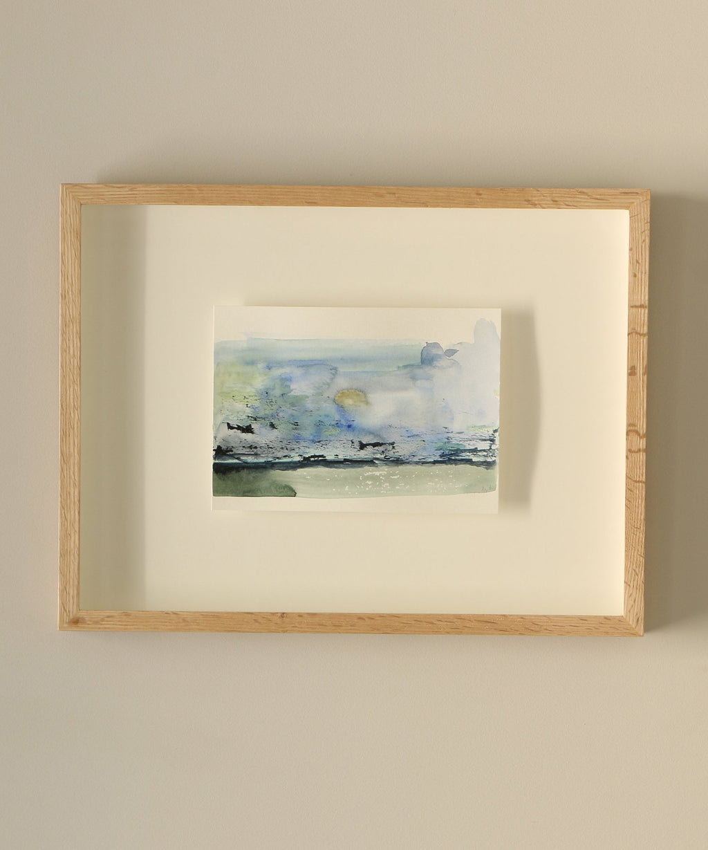 ZEBRES « Lune Claire », aquarelle sur papier - Montaine R