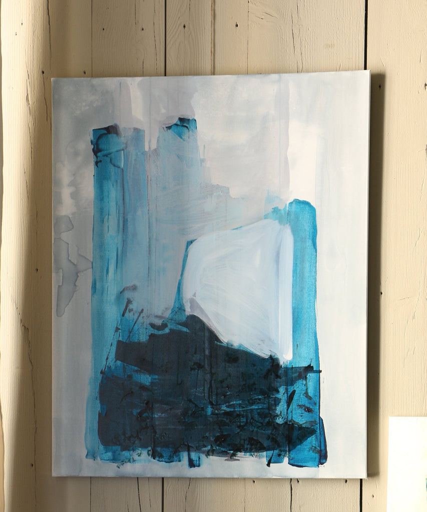 ZEBRES « Nightfall »,  pigments acrylique, medium et encre sur toile,  100 x 80 cm - Montaine R