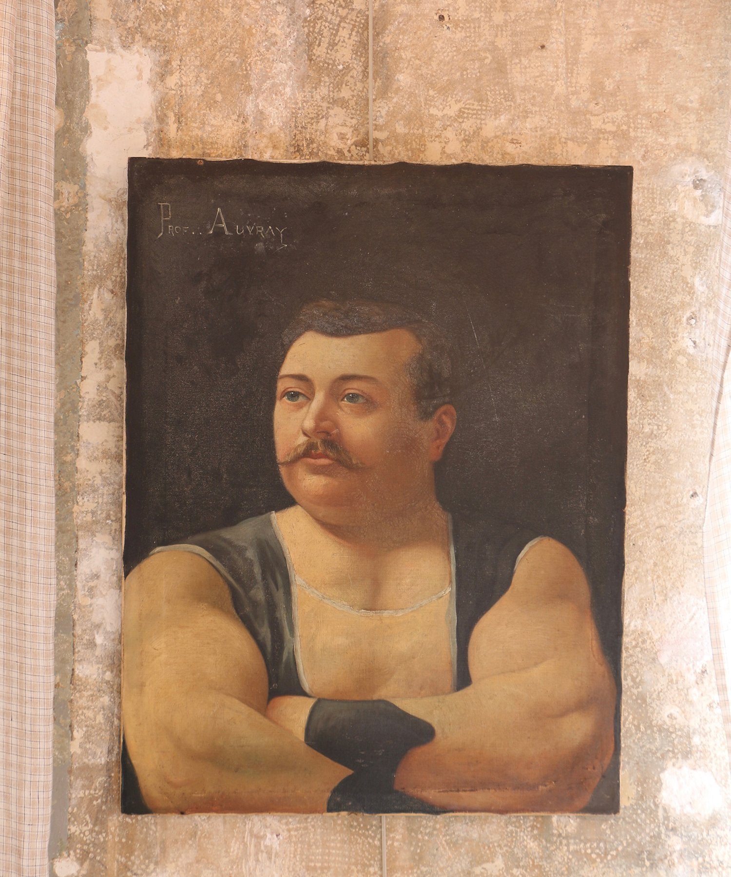 Zèbres « Portrait d'un professeur de lutte M. Auvray » - XIXème siècle